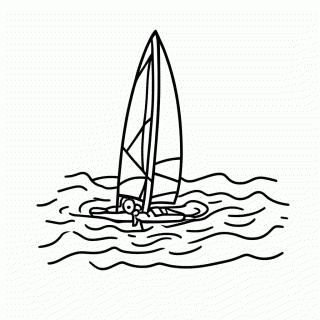 Windsurf para colorir