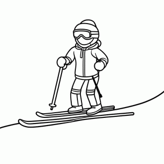 Esqui — Esportes para Colorir