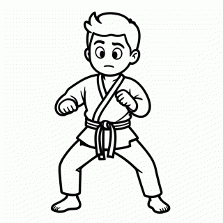 Judo para colorir