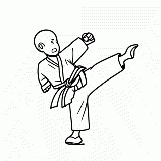 Karate para colorir