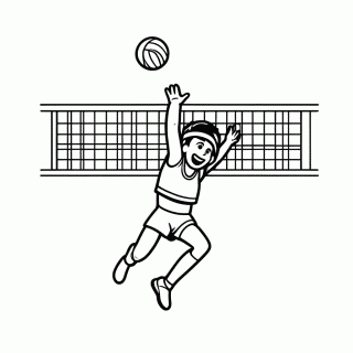 Volei para colorir