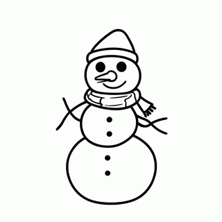 Inverno Boneco De Neve para colorir