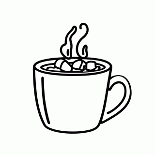 Inverno Chocolate Quente para colorir