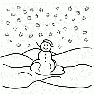 Neve para colorir