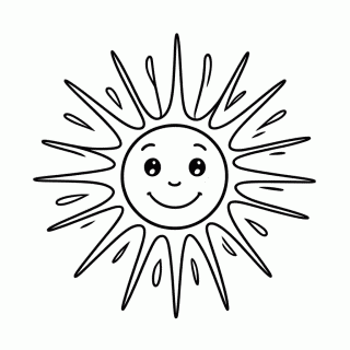 Sol Quente para colorir