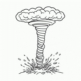 Tornado para colorir