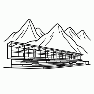 Estádio BBVA (Monterrey) para colorir
