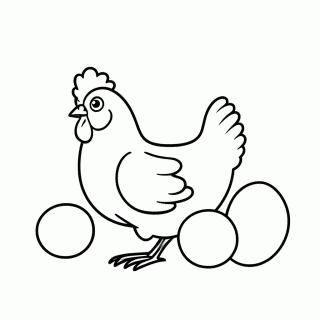 A Galinha dos Ovos de Ouro para colorir