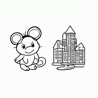 O Rato do Campo e o da Cidade para colorir
