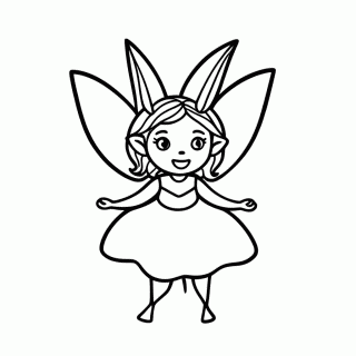 Fada Das Flores Rosa — Fadas e Elfos para Colorir