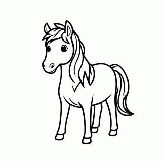Cavalo Fazenda para colorir