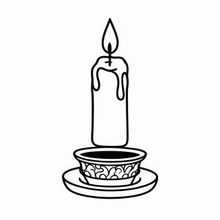 Vela Acesa da Esperança para colorir