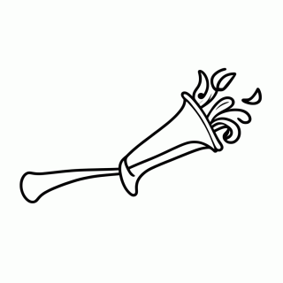 Corneta de Torcedor para colorir