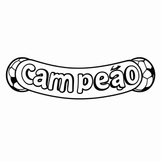 Faixa de Campeão para colorir