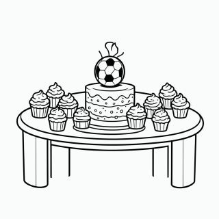 Mesa de Festa para colorir