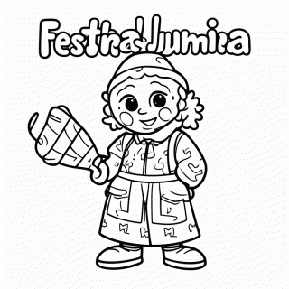 Festa Junina — Pe De Moleque para colorir