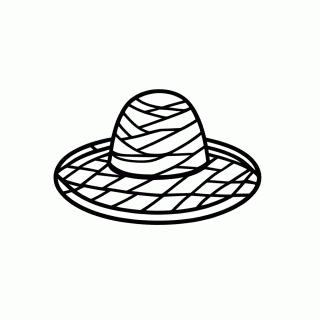 Chapeu De Palha para colorir
