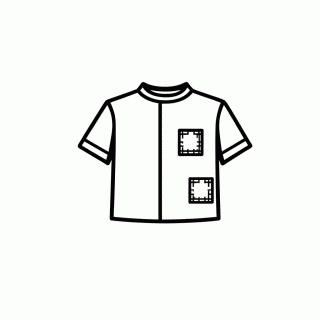 Remendos Na Roupa para colorir