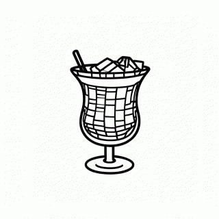 Caipirinha Vestido Xadrez — Festa Junina para Colorir