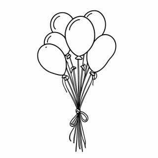Aniversario Balao para colorir