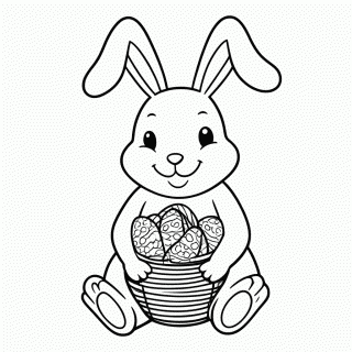 Pascoa Coelho para colorir