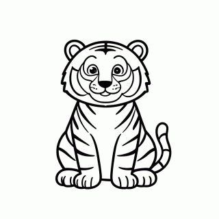 Rajah, o Tigre para colorir