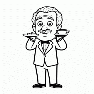 Alfred Mordomo para colorir