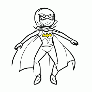 Batgirl para colorir