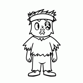 Espantalho para colorir