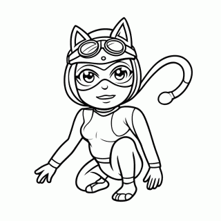 Mulher Gato Catwoman para colorir
