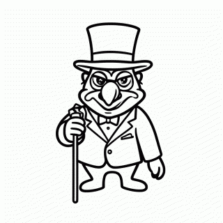 Pinguim Cobalto para colorir