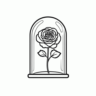 Rosa Encantada para colorir