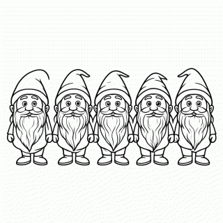 Os Sete Anões para colorir