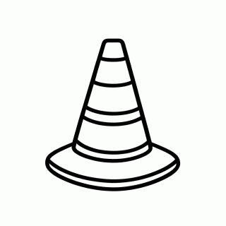 Cone De Transito para colorir