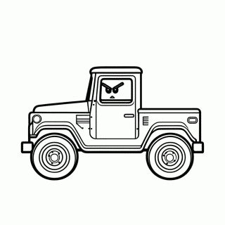 Sargento Jeep para colorir