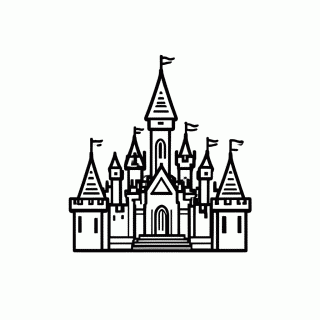 O Castelo para colorir