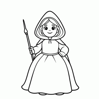 Fada Madrinha para colorir