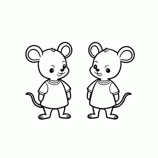 Os Ratinhos para colorir