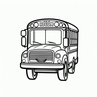 Ônibus Amarelo para colorir