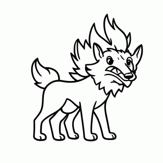 Firewolf para colorir