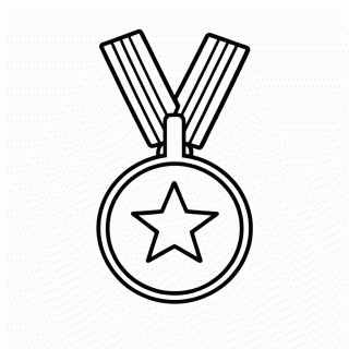 Medalha de Herói para colorir