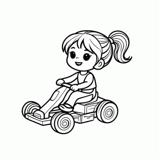 Vanellope Dirigindo para colorir