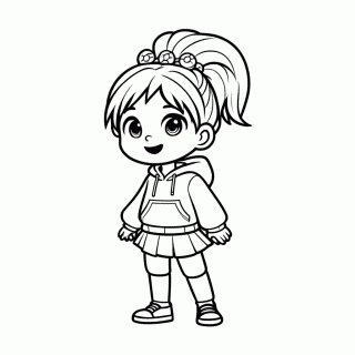 Vanellope para colorir