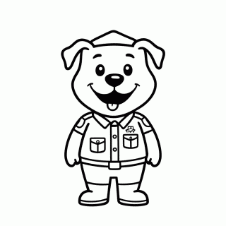 Dog Man para colorir