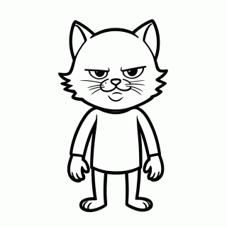 Petey, o Gato para colorir