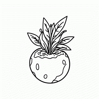 Personagem de Terra para colorir