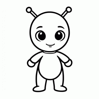 Alienígena para colorir