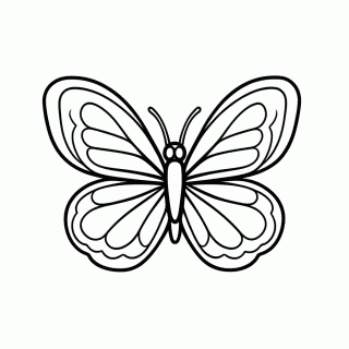 Borboleta Amarela para colorir
