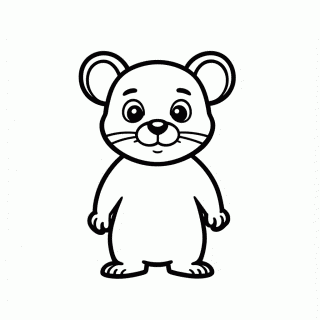 Bruno Ratinhos para colorir