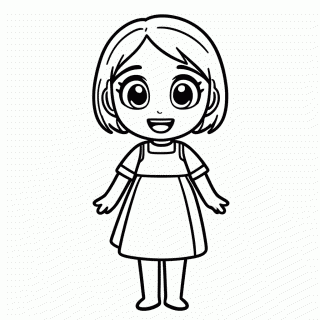 Rapunzel de Cabelo Curto para colorir